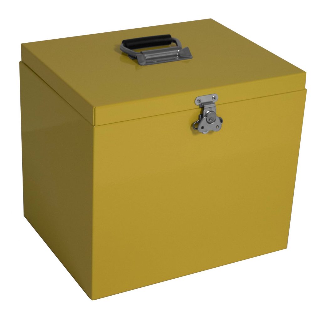 13″ Yellow Office File Box - Securability