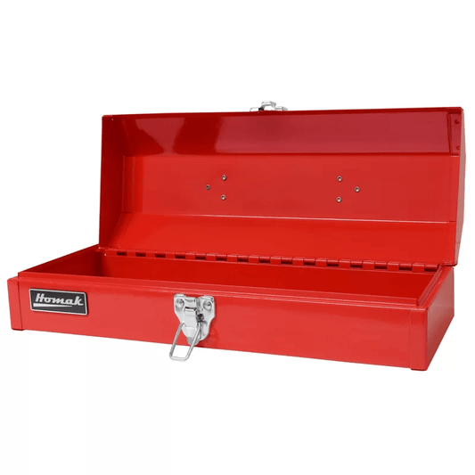 16inch Portable Metal Toolbox Red Hand carry tote - Securability
