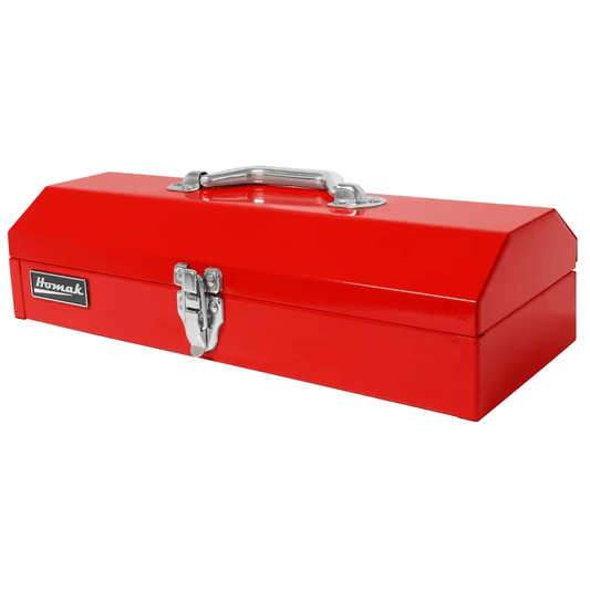 16inch Portable Metal Toolbox Red Hand carry tote - Securability