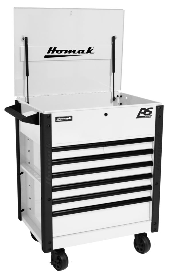 35" RS Pro 7 drawer Flip Top Service Cart - Securability