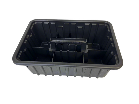 Plastic Tote Organizer Tray with 6 Removable Dividers