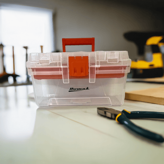 Clear Portable Hand Carry Tote Toolbox - Securability