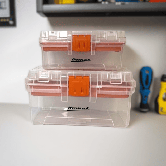 Clear Portable Hand Carry Tote Toolbox - Securability