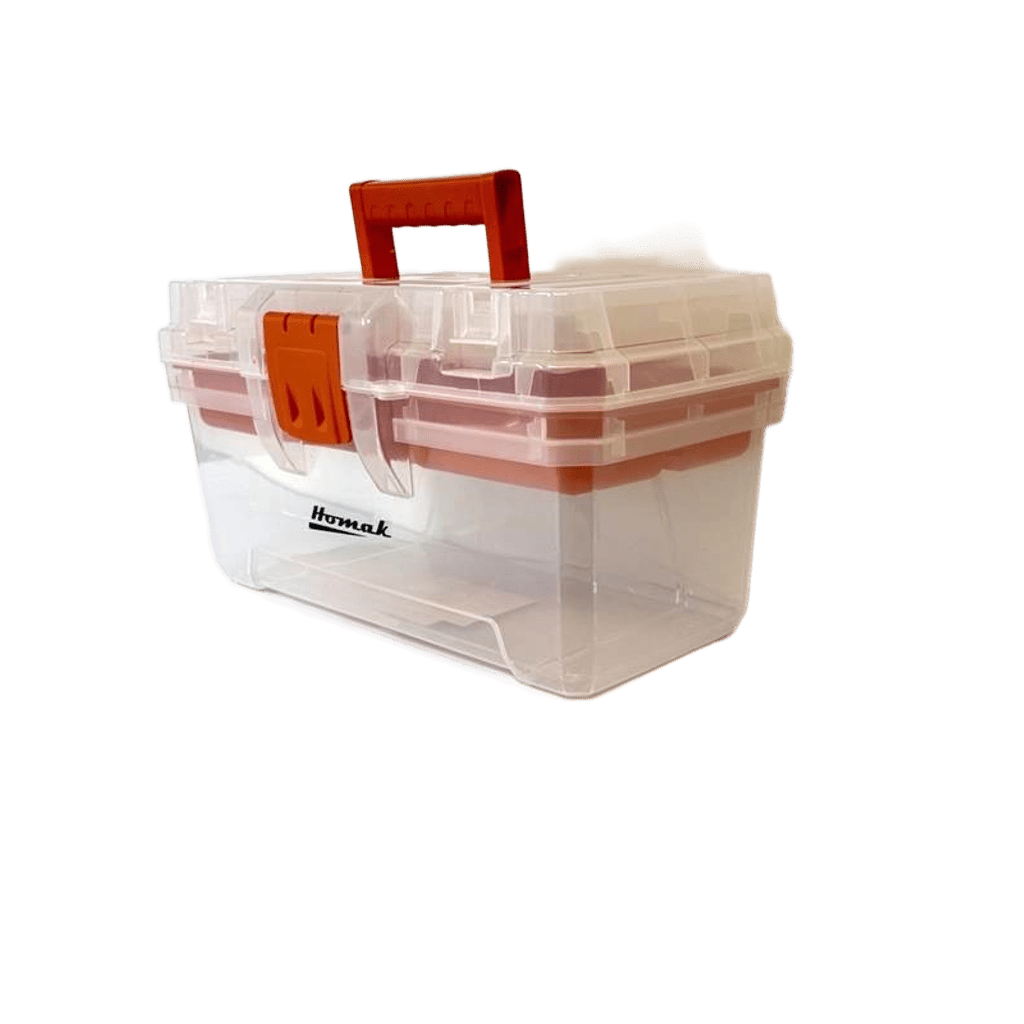 Clear Portable Hand Carry Tote Toolbox - Securability