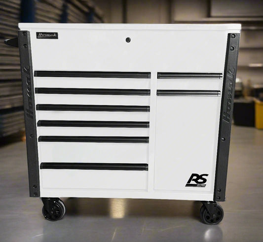 Homak RS Pro 8 Drawer Flip Top Power Service Cart - Securability