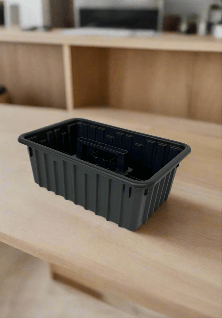 Plastic Tote Organizer Tray with 6 Removable Dividers - Securability