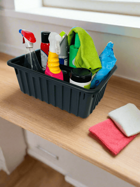 Plastic Tote Organizer Tray with 6 Removable Dividers - Securability