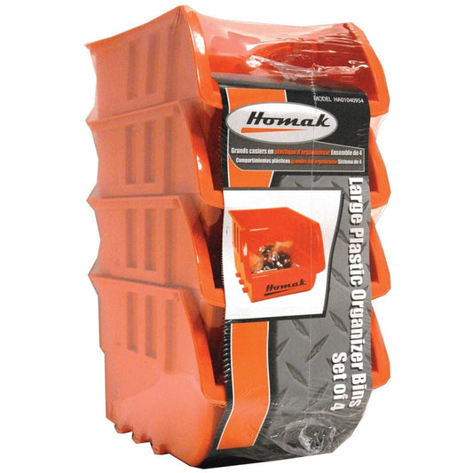 Set of 4 Large Plastic Bins HA01040954 - Securability