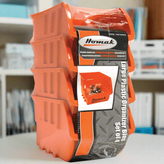 Set of 4 Large Plastic Bins HA01040954 - Securability