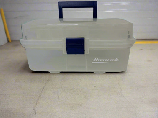 Small Clear Portable Hand Carry Tote with expandable tray - Securability