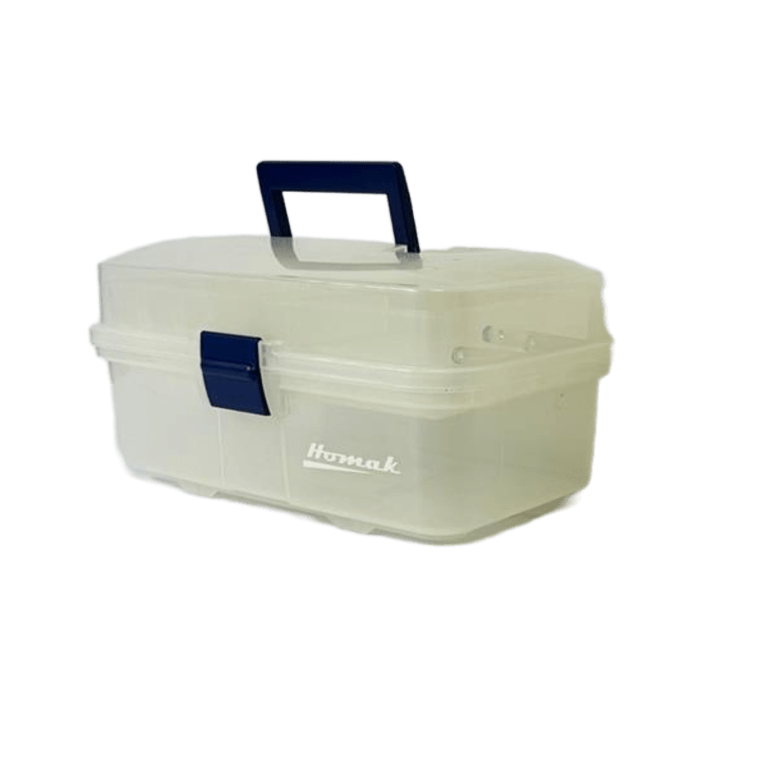 Small Clear Portable Hand Carry Tote with expandable tray - Securability