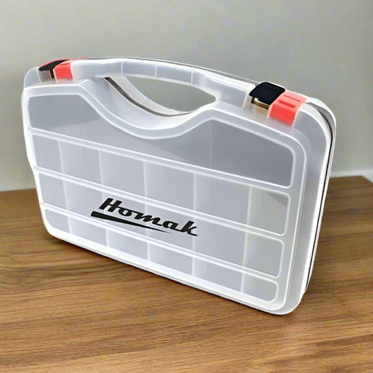 Homak Plastic Double  Sided Organizer hand carry organizer with removable and customizable bin HA01423075 - Securability