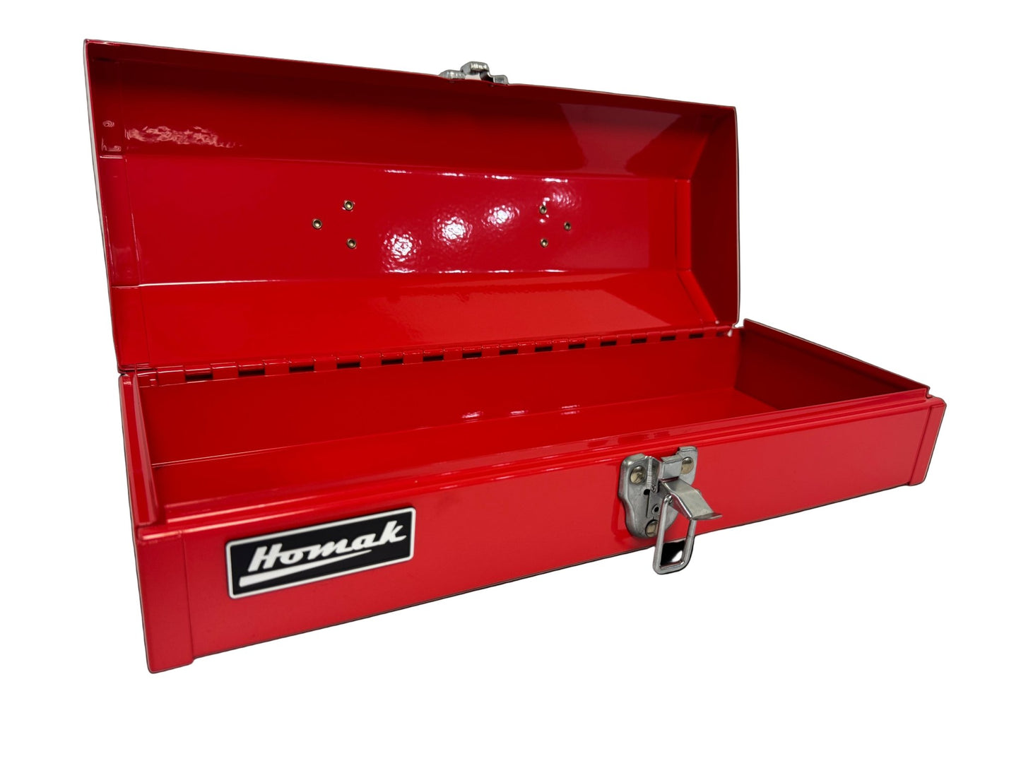 16inch Portable Metal Toolbox Red Hand carry tote - Securability
