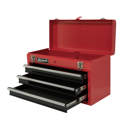 Homak 20″ Three Drawer Ball Bearing Toolbox