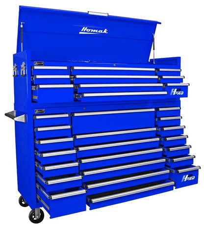 Homak H2PRO 72" Top Chest and Rolling Cabinet Combo - Roller Cabinet blue 