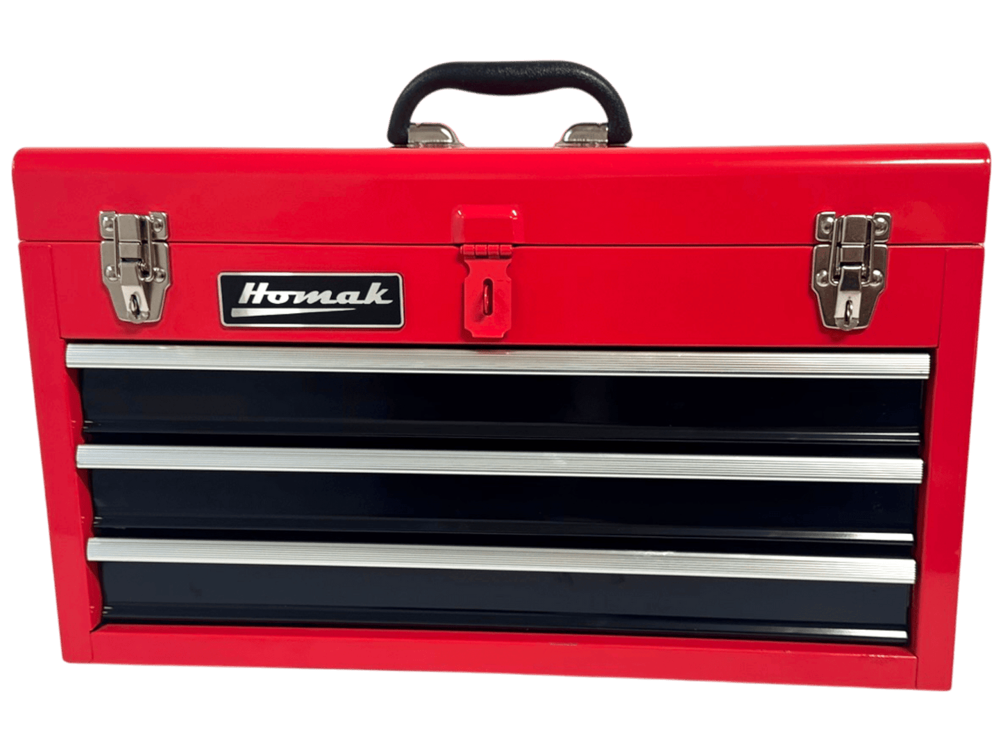 Homak 20″ Three Drawer Portable Ball Bearing Toolbox - Securability