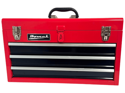 Homak 20″ Three Drawer Portable Ball Bearing Toolbox - Securability