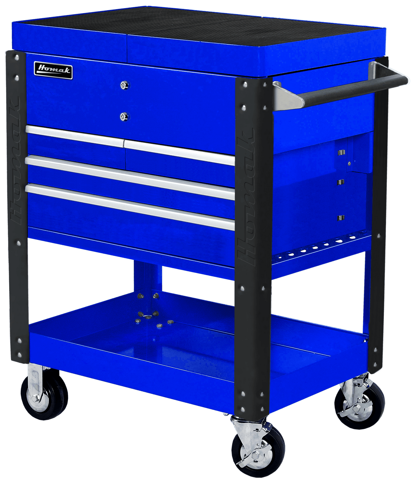 Homak 35" Slide - Top Service Cart Pro Series Four Drawer - Service Cart Black