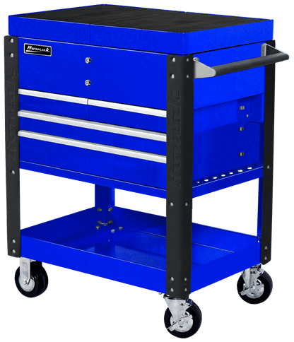 Homak 35" Slide - Top Service Cart Pro Series Four Drawer - Service Cart Black