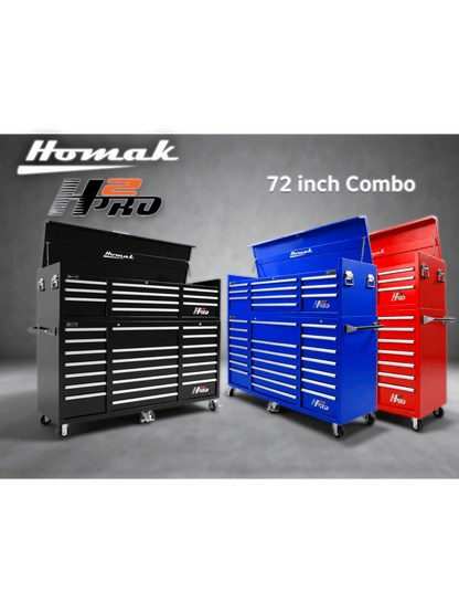 Homak H2PRO 72" Top Chest and Rolling Cabinet Combo - Roller Cabinet Roller cabinet