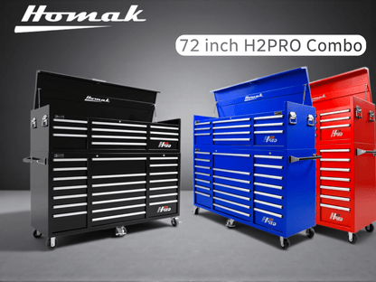 Homak H2PRO 72" Top Chest and Rolling Cabinet Combo - Roller Cabinet Roller cabinet