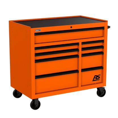 Homak RS Pro Roller Cabinet - Heavy-Duty Rolling Tool Cabinet - orange Homak Roller Cabinet