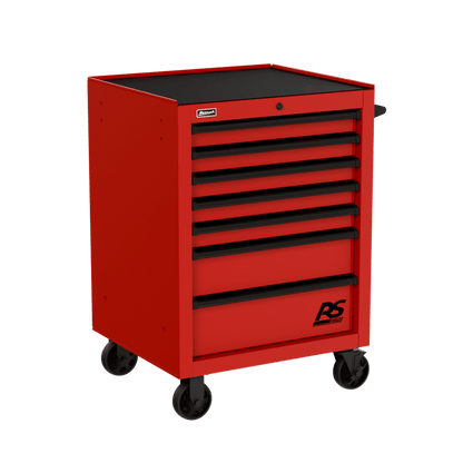 Homak 27" RS Pro Roller Cabinet - Heavy-Duty Rolling Tool Cabinet - red Homak Roller Cabinet with 7 drawers
