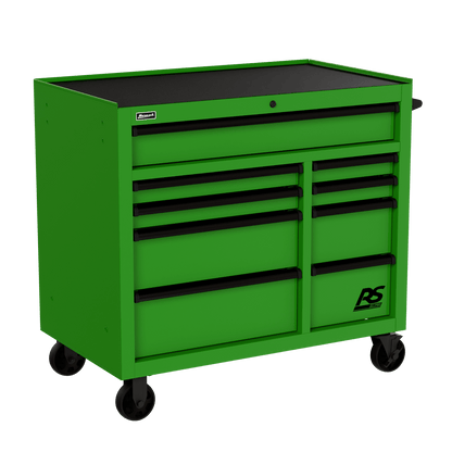 Homak RS Pro Roller Cabinet - Heavy - Duty Rolling Tool Cabinet - Roller Cabinet lime green