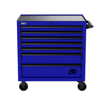 Homak 36" RS Pro Roller Cabinet - Heavy-Duty Rolling Tool Cabinet - Blue Homak Roller Cabinet
