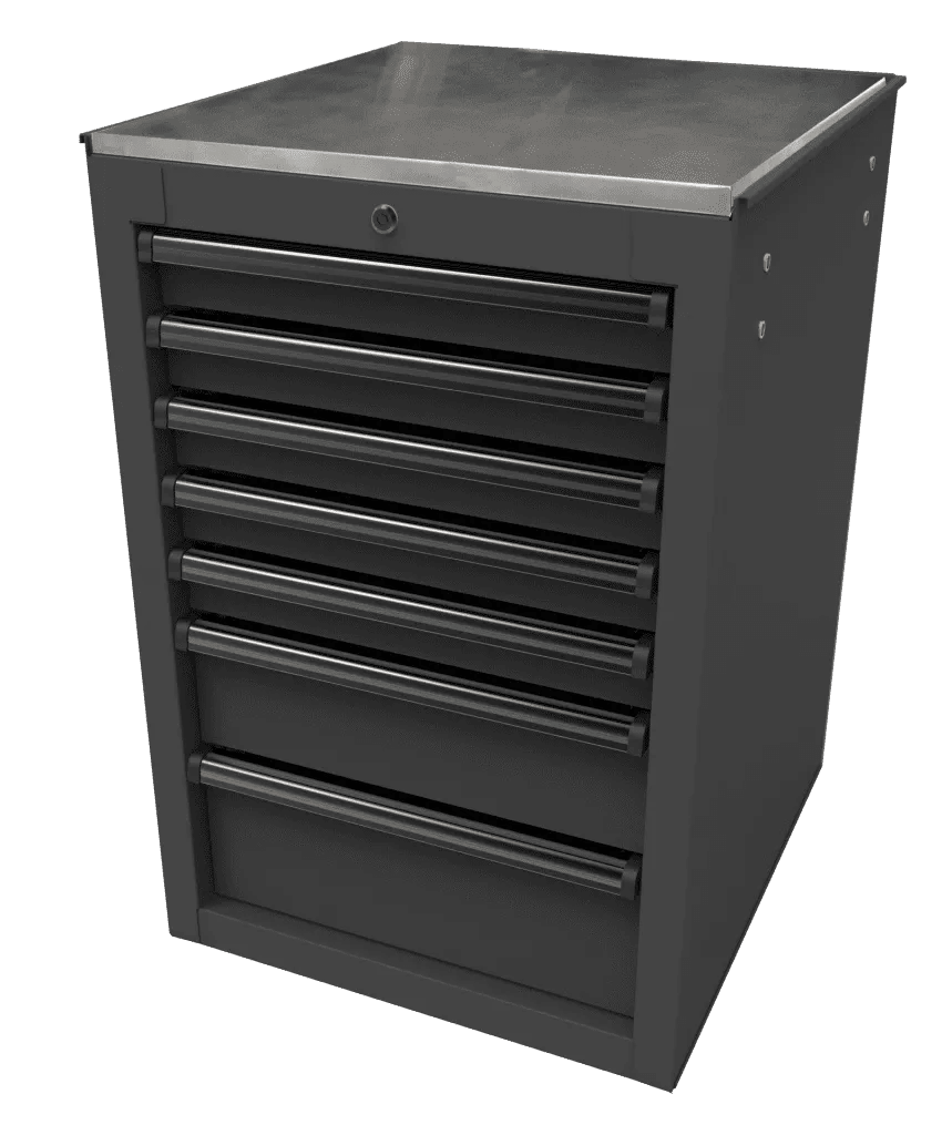 Homak RS Pro Side Cabinet for Roller Cabinet 14.5" & 22" - Tool Chest Black
