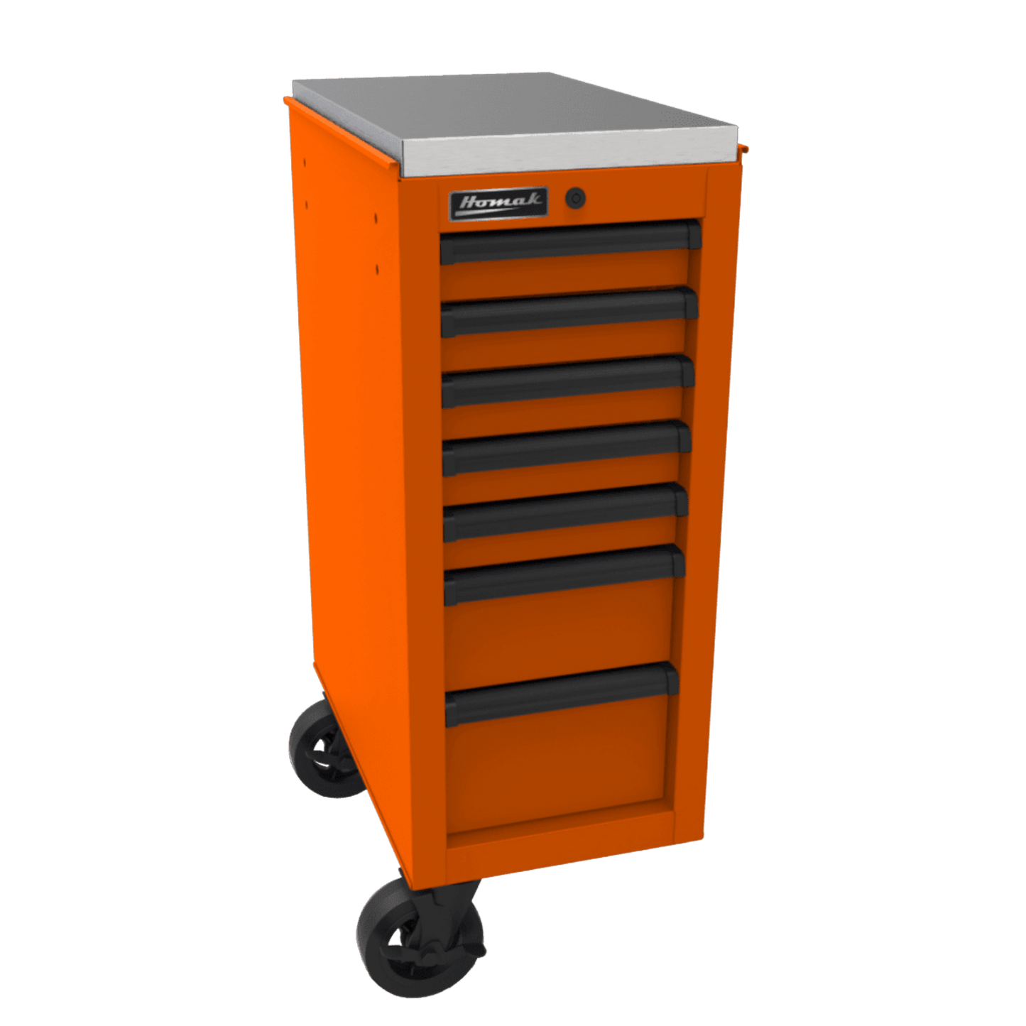 Homak RS Pro Side Cabinet for Roller Cabinet 14.5" & 22" - Tool Chest orange