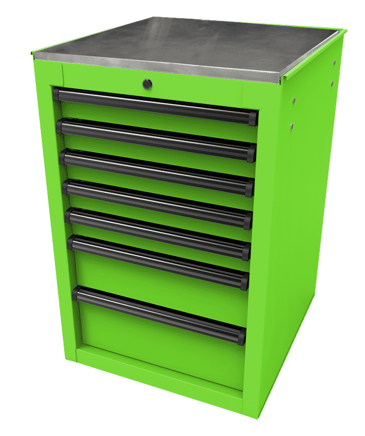 Homak RS Pro Side Cabinet for Roller Cabinet 22" - lime green